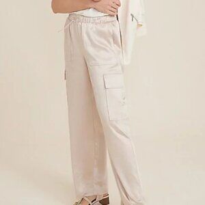 NWOT! Maruices Satin High Rise Cargo Wide-Leg Pants